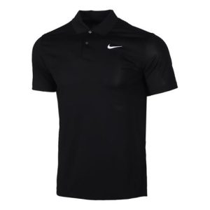 Nike Logo Quick Dry Breathable Sports Short Sleeve Polo Shirt Black BV0355-010