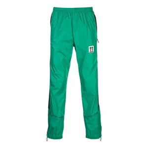 Men's Off-White SS21 Side Stripe Athleisure Casual Sports Pants Slim Fit Green OMCA123S20A230204400