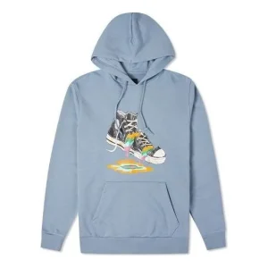Converse Paint Drip Graphic Pullover Hoodie Asia Sizing 'Vintage Blue' 10022937-A03