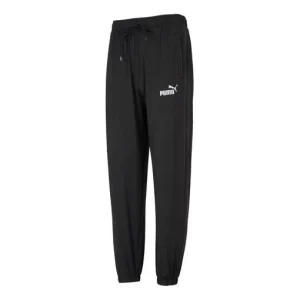 PUMA Logo Straight Fit Trackpants 'Black' 671930-01