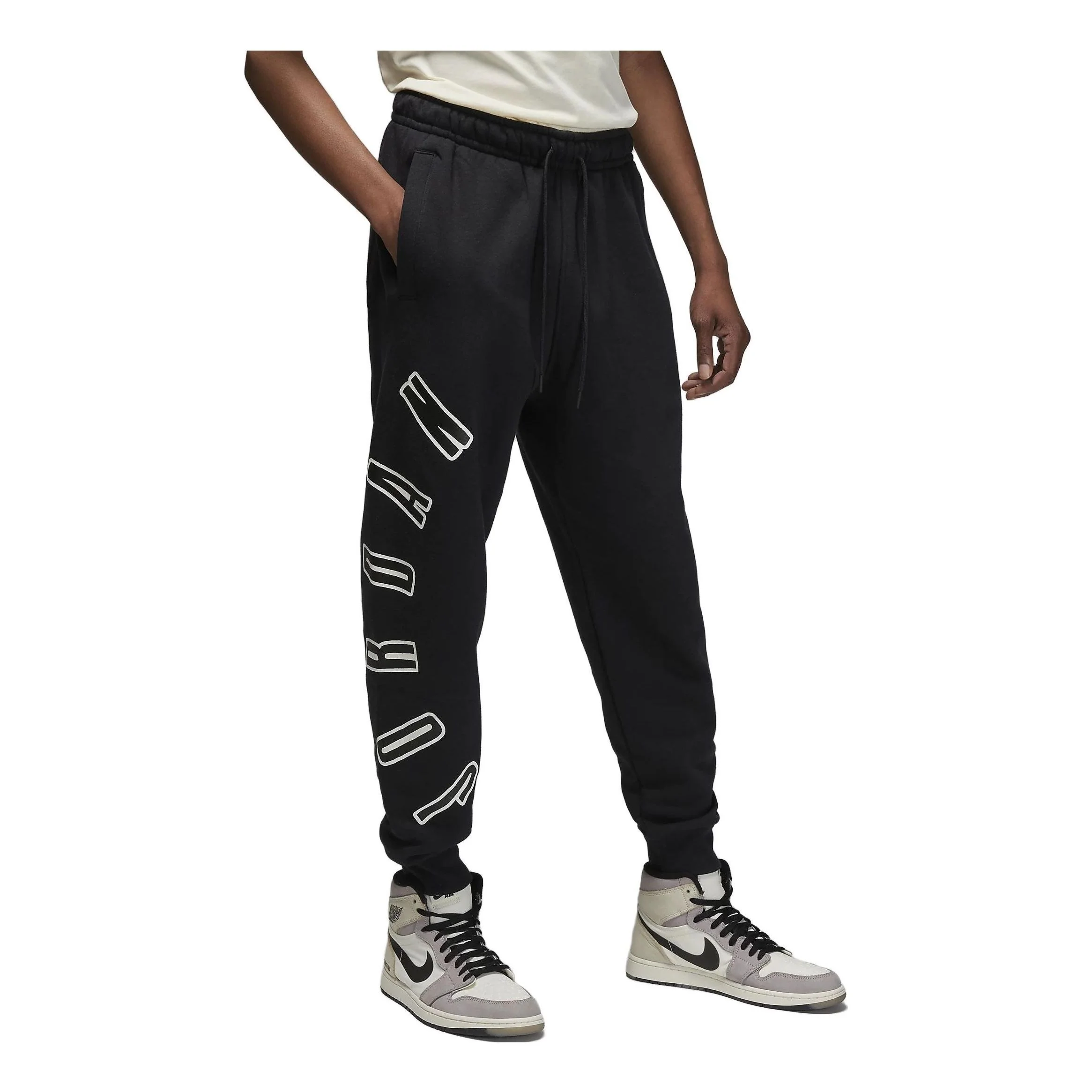 Air Jordan Flight MVP Fleece Trousers 'Black Sail' FB7027-010