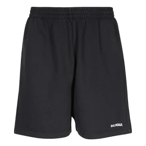 Balenciaga FW23 Logo Shorts 'Black' 676137TOVO61070