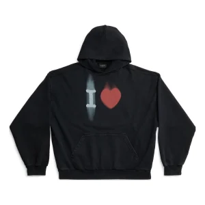 Balenciaga SS23 I love Balenciaga Hoodie 'Black' 742603TOVH59034
