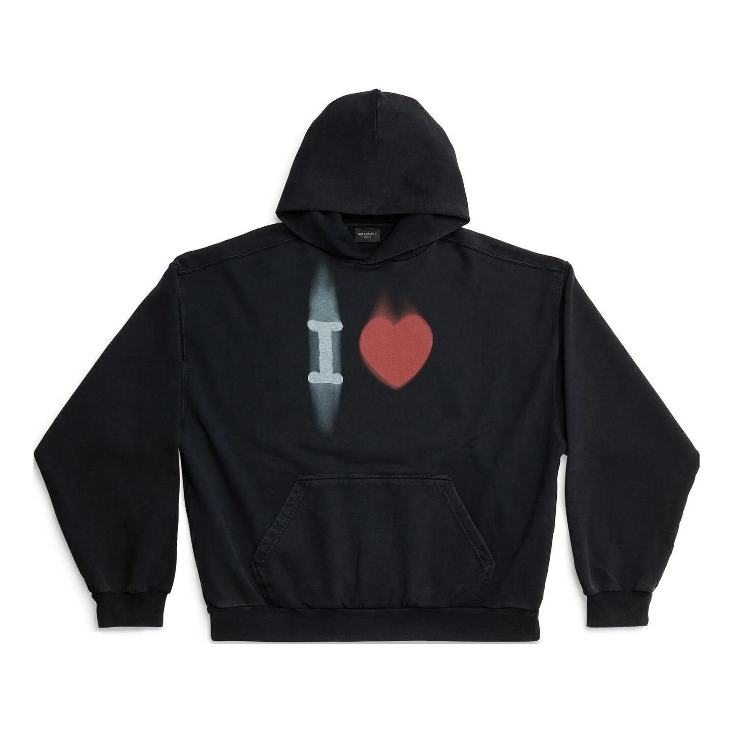 Balenciaga SS23 I love Balenciaga Hoodie 'Black' 742603TOVH59034