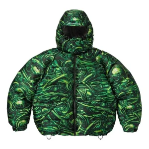 Supreme x H.R. Giger Jacquard Down Puffer Jacket 'Green Black' SUP-FW23-141