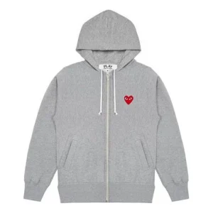 COMME des GARCONS PLAY Multi Heart Zip Up Hoodie 'Grey' AZ-T250-051-1