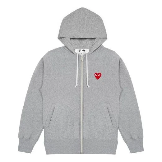 COMME des GARCONS PLAY Multi Heart Zip Up Hoodie 'Grey' AZ-T250-051-1