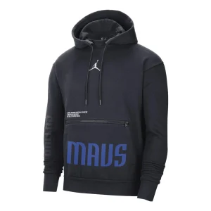 Air Jordan x NBA Dallas Mavericks Courtside Statement Edition Fleece Pullover Hoodie 'Black' DR7000-426