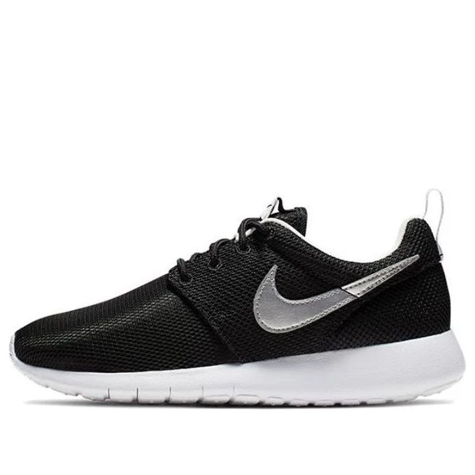(GS) Nike Roshe One 'Black Metallic Silver' 599728-021