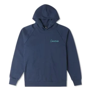 Converse Raglan Elevated Hoodie Asia Sizing 'Navy' 10024580-A02