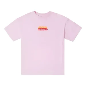 (WMNS) Converse Flaming Logo Oversized T-Shirt Asia Sizing 'Pink' 10026466-A03