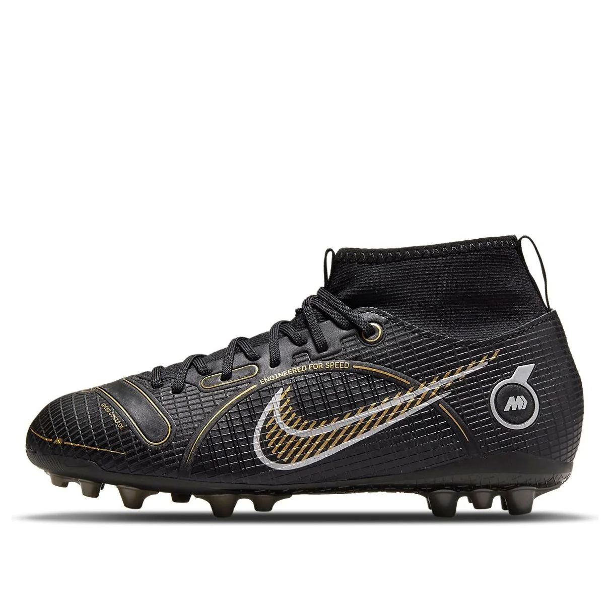 (GS) Nike Jr Mercurial Superfly 8 Academy AG 'Black Yellow' DJ2859-007