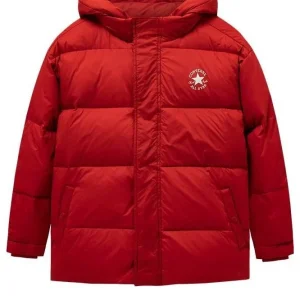 (GS) Converse Logo Printed Down Jacket 'Red White' CV2142005GS-004