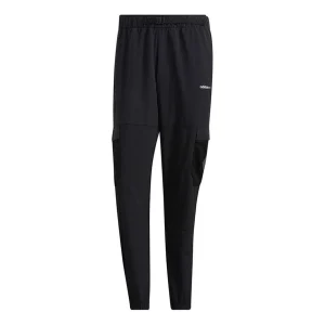 Men's adidas neo Sw Wvn Crg Tp Casual Sports Pocket Elastic Waistband Long Pants/Trousers Black H55277
