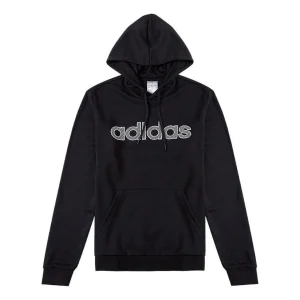 Men's adidas neo Alphabet Printing Drawstring Athleisure Casual Sports Black HD4688