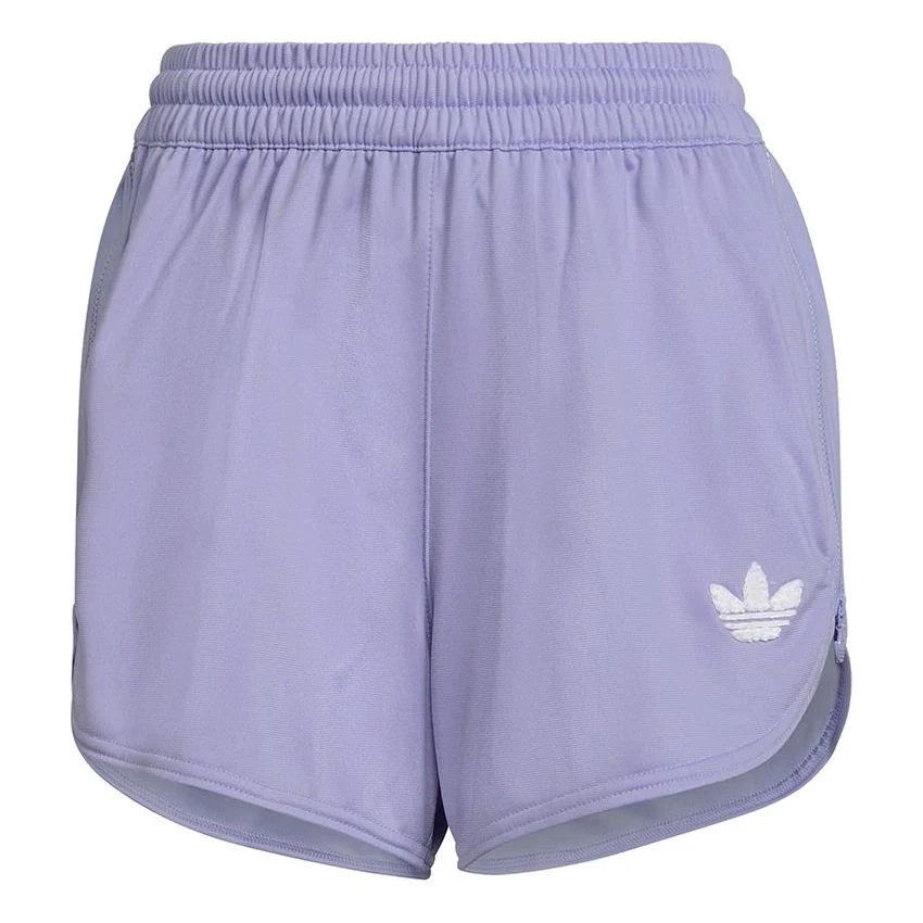 (WMNS) adidas originals Shorts Embroidery Shorts Purple H15806