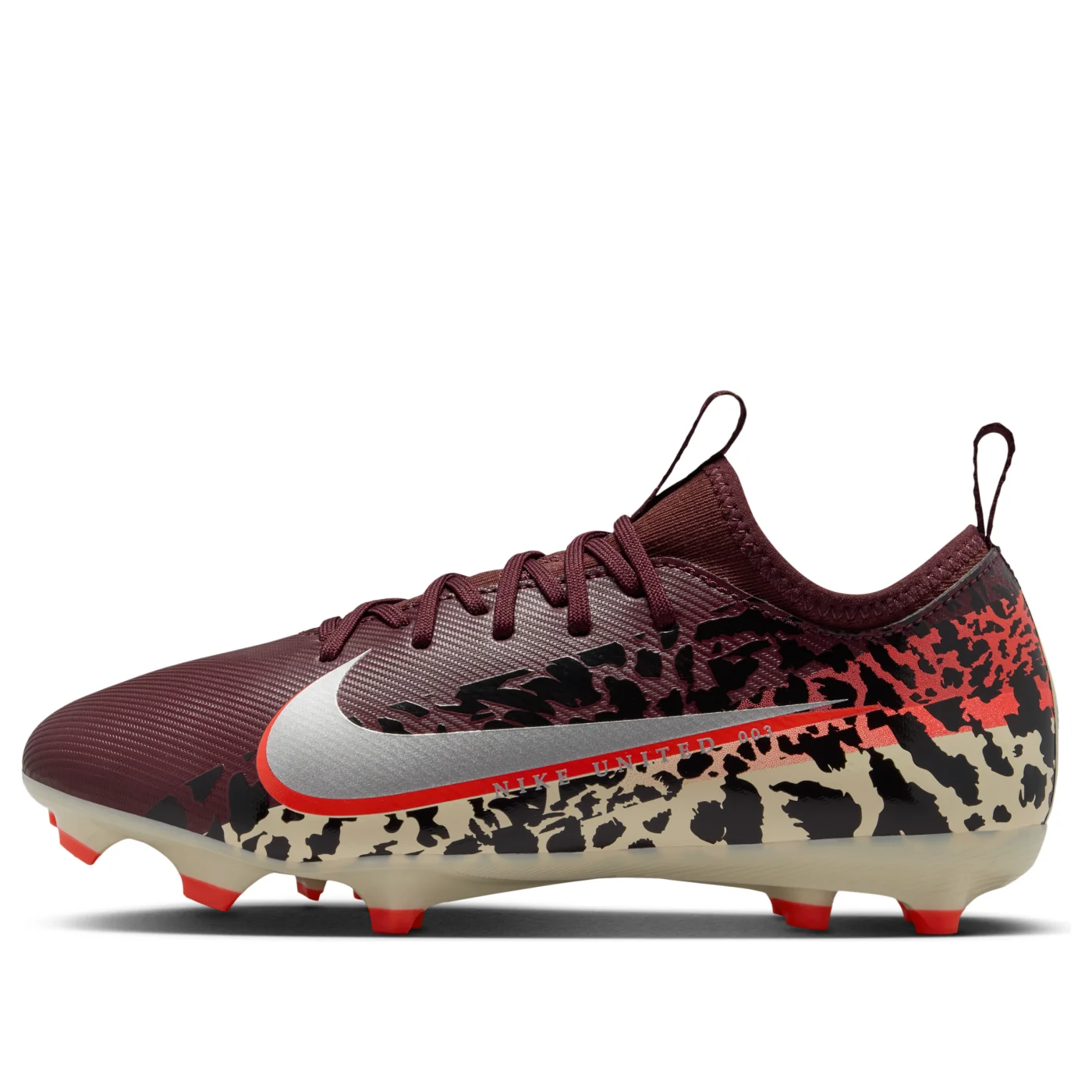 (GS) Nike Mercurial Vapor 16 Academy FG/MG 'Burgundy Crush University Red Fossil Metallic Silver' IO8474-661
