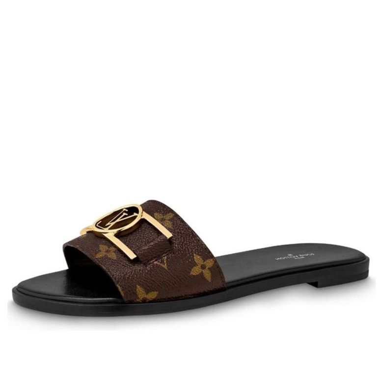 (WMNS) LOUIS VUITTON Lock It Slides 'Glossy Monogram' 1A64MI