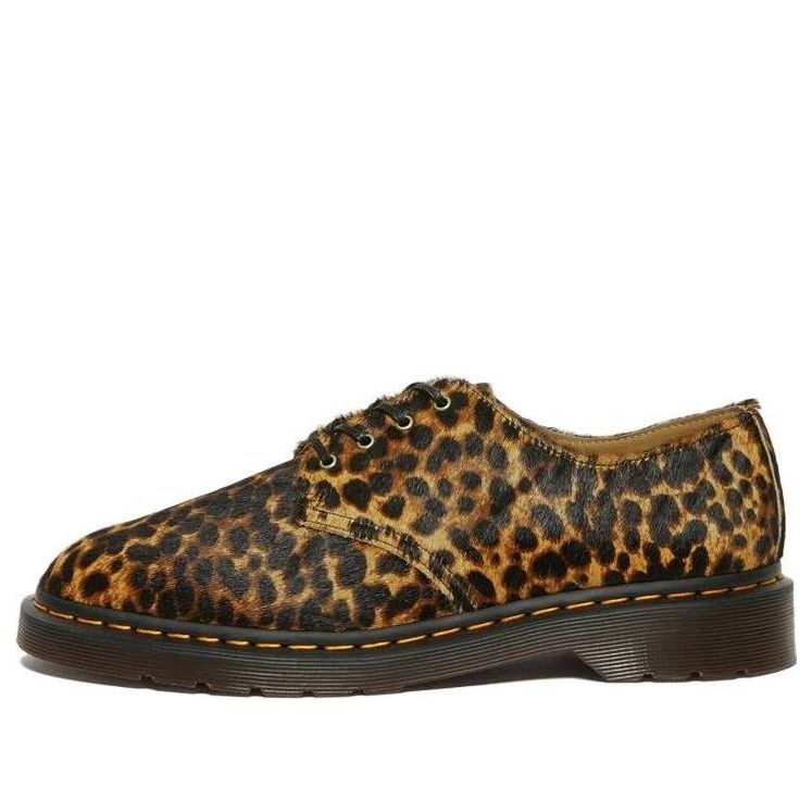 Dr. Martens 1461 Smiths Hair On Leopard Print Dress Shoes 'Brown' 27727348