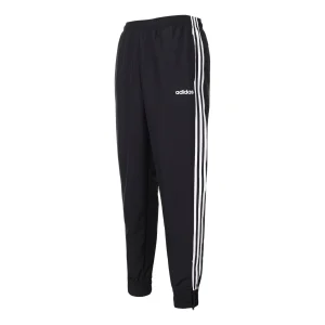adidas Knitted Sports Loose Long Pants 'Black' DZ8488
