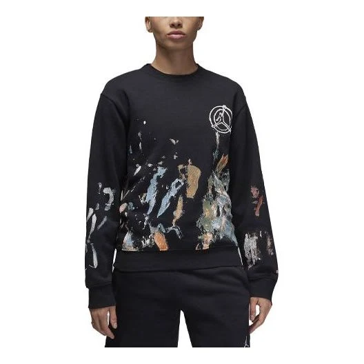 Air Jordan Artist Series by Jammie Holmes Fleece Crew-Neck Sweatshirt 'Black' FB6990-010