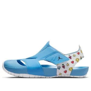 (PS) Air Jordan Flare 'University Blue Poison Lemon Yellow White' DM8973-417