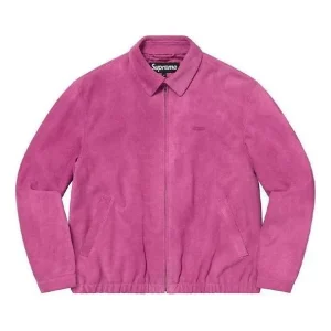 Supreme Suede Harrington Jacket 'Pink' SUP-SS21-598