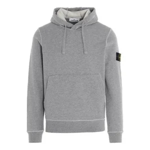 STONE ISLAND Garment Dyed Popover Hoodie 'Grey Marl' 741564151-V0M64