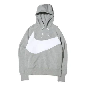 Men's Nike Sportswear Swoosh Tech Fleece Contrasting Colors Large Logo Printing Sports Gray DD8223-063