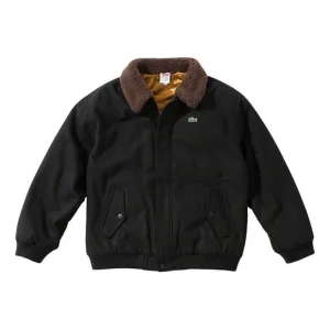 Supreme LACOSTE Wool Bomber Jacket 'Black' SUP-FW19-530