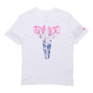 Nike Dri-fit Kobe Logo Athleisure Casual Sports Short Sleeve White BV8333-100