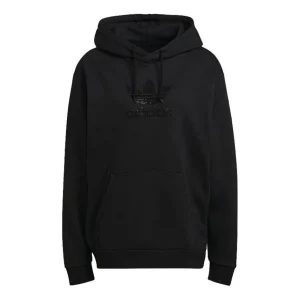 Men's adidas originals Tref Rhinest Hd Studded Logo Sports Pullover Black GN3648