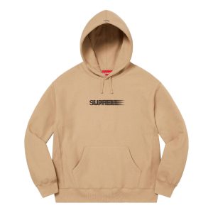 Supreme Motion Logo Hooded Sweatshirt 'Tan Black' SUP-SS23-055