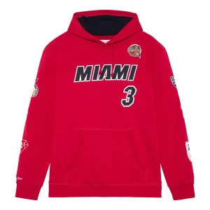 Mitchell & Ness x NBA Miami Heat HOF Fleece Hoodie 'Dwyane Wade 3' FPHD6861-MHEYYDWASCAR