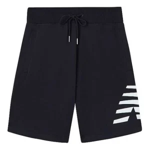 New Balance Logo Print Sportswear Shorts Asia Sizing 'Black White' AMS01915-BK