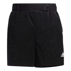 (WMNS) adidas Str Shorts Wv Woven Sports Solid Color Black GP0644