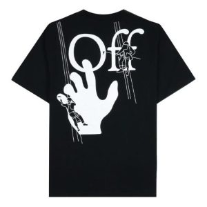Off-White Pattern Printing Short Sleeve Black OMAA038E20JER0011001