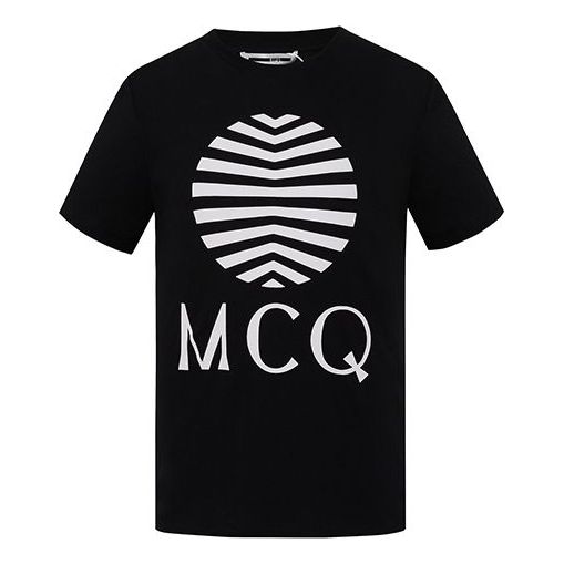 Alexander McQueen Logo Printing T-Shirt 'Black' 291571-ROT37-1000
