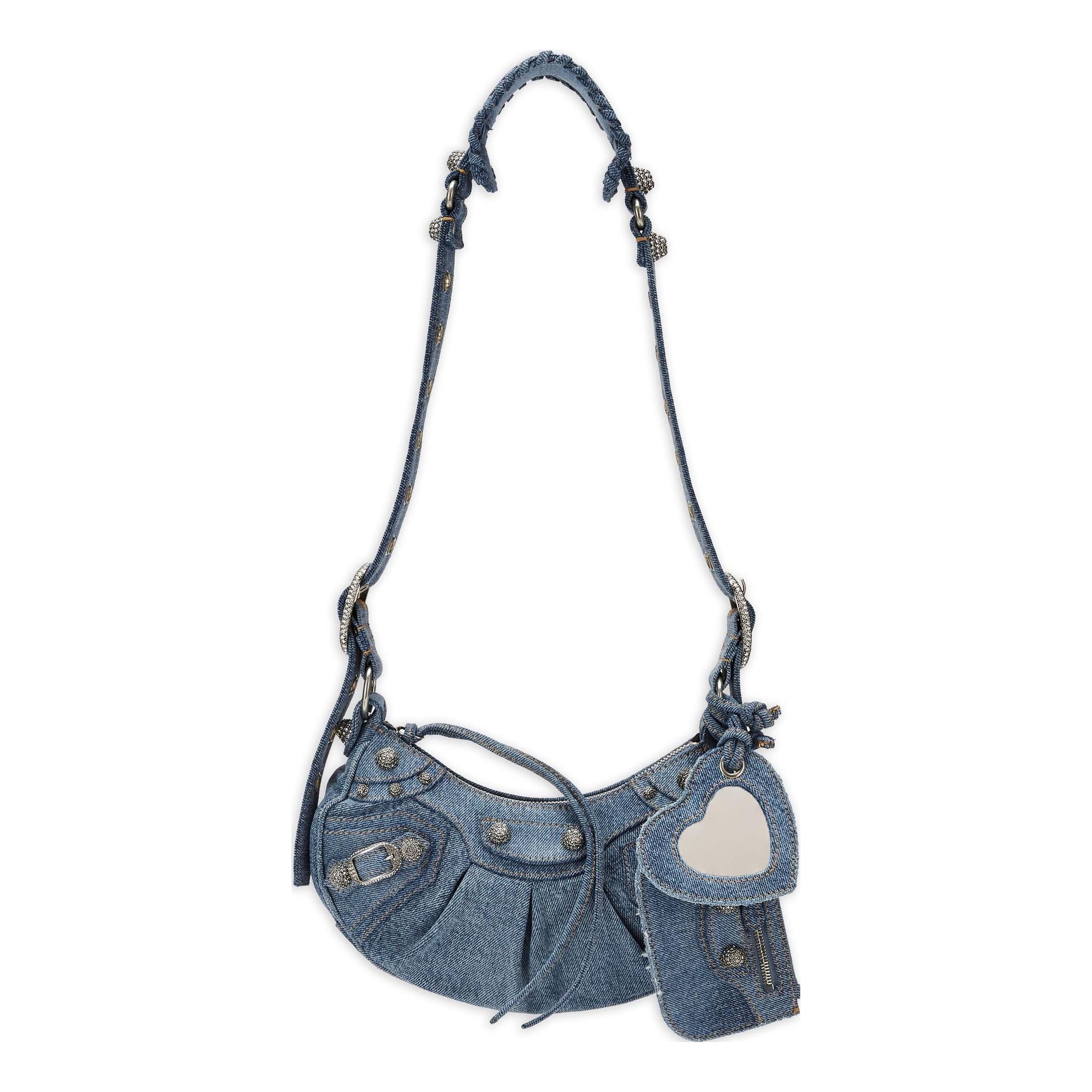(WMNS) Balenciaga Le Cagole Xs Denim Shoulder Bag 'Blue' 6713092109U4715