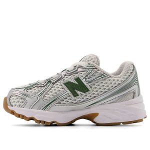 (TD) New Balance 740 Bungee Lace 'Silver Metallic Dark Alpine Green' IZ740SF