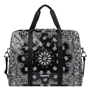 Supreme Bandana Tarp Large Duffle Bag 'Black White' SUP-SS21-625