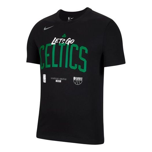 Nike NBA Boston Celtics Casual Sports Alphabet Printing Round Neck Pullover Black DQ8985-010