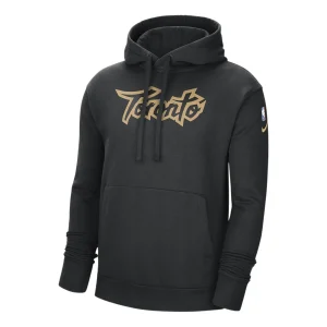 Men's Nike Solid Color Alphabet Fleece Pullover Toronto Raptors Black DB2340-010