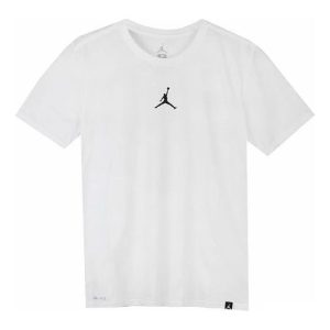 Air Jordan Iconic Quick Dry Training Sports Short Sleeve White AR7416-101