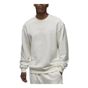 Air Jordan Wordmark Fleece Crewneck Sweatshirt 'Sail' FJ7788-133