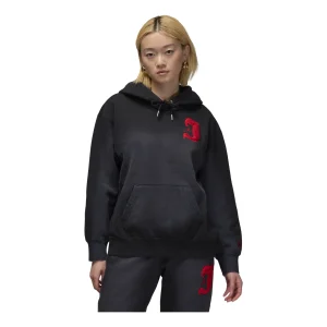 (WMNS) Air Jordan Flight Fleece Satin-Lined Hoodie Asia Sizing 'Black' FV7063-010