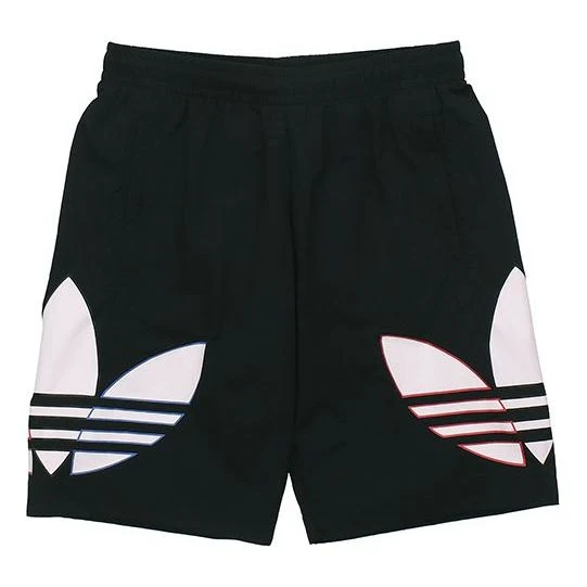 adidas originals MENS Tricolor Logo Printed Dri-fit Training Sports Shorts Black H09357