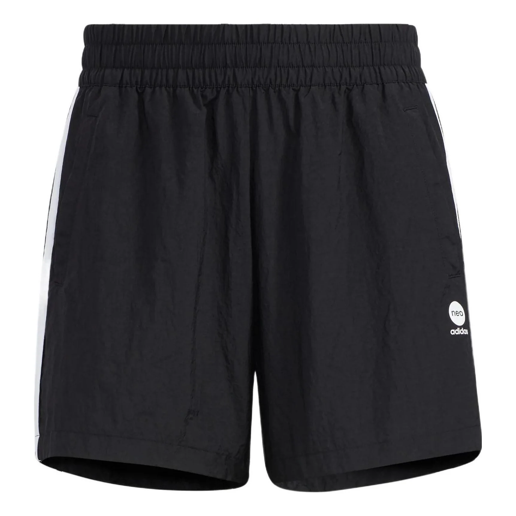 (WMNS) adidasNeo 3-Stripes Woven Shorts Asia Sizing 'Black White' HE4553