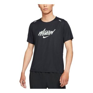 Nike Sport Running Casual Round NeckShort Sleeve Men s Black DA1169-010