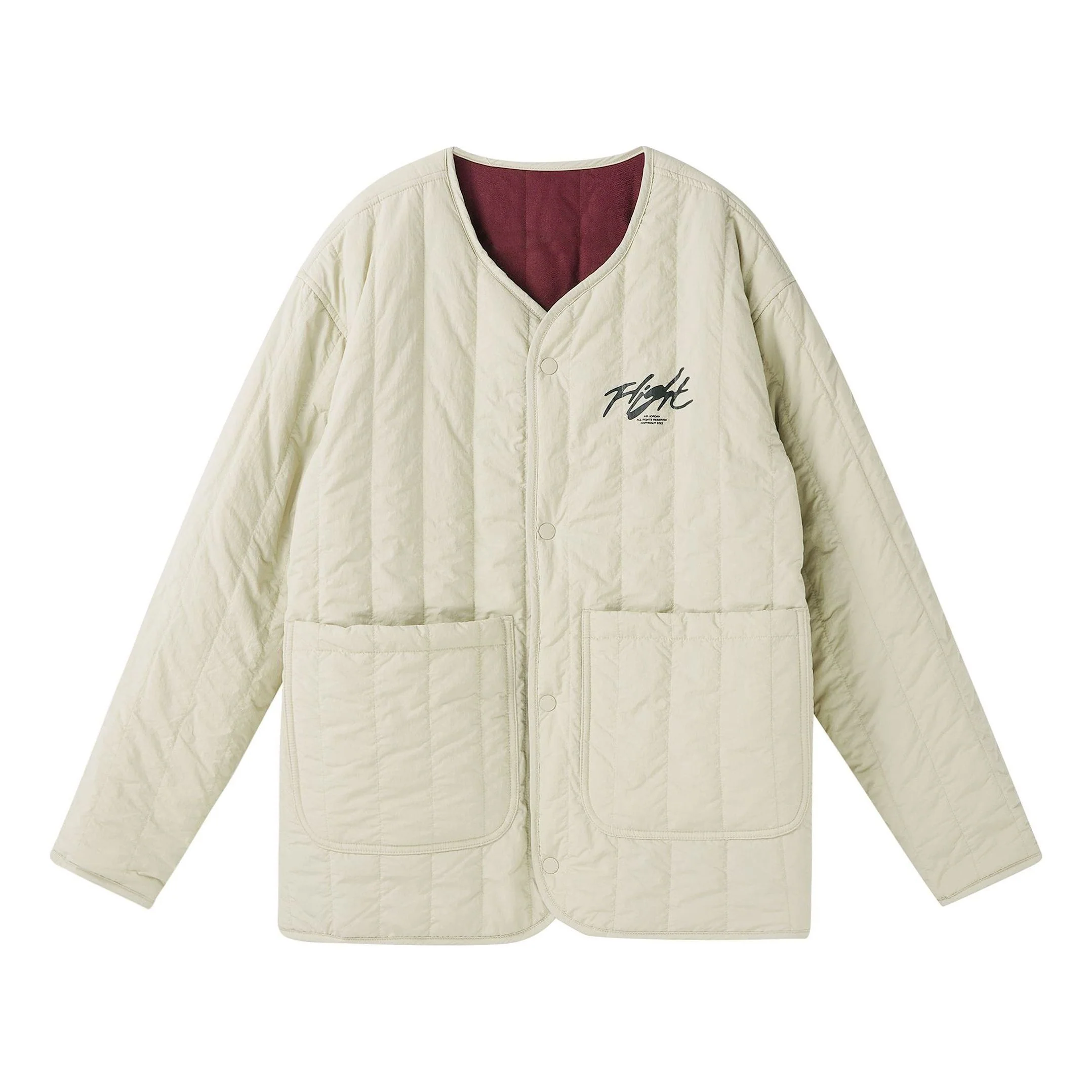 Air Jordan Flight Heritage Liner Reversible Jacket 'Beige Burgundy' DX4350-680
